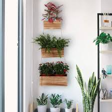 With over 13,000 positive reviews on amazon, a 4.7/5 rating on the site, and an amazon's choice badge, it's clear that aomgd's macrame plant hangers are some of the best money can buy. Amazon Com N V Hanging Planter Boxes With Handmade Linen Rope Rustic Burnt Wood Flower Pots For Office Home Decor Garden Decor Indoor 3 Layer Wall Hanging Planter Hanger For Wall Garden Outdoor