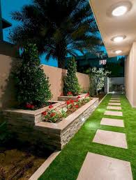 70 Favourite Side House Garden Landscaping Decoration Ideas With Rocks Home Garden Small Backyard Landscaping Diy Backyard Landscaping Side Yard Landscaping