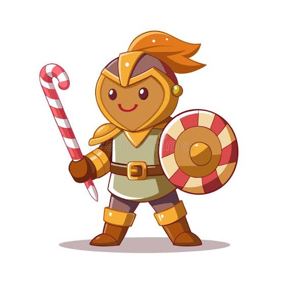 Candy Cane Knight: Cute Warrior Cartoon Illustration for Christmas and  Fantasy Designs Stock Vector - Illustration of helmet, design: 379660960