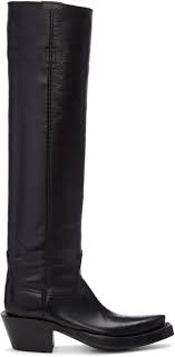 Black And Brown Boots Womens Vetements X Lucchese Bootmaker Leather Boots In Black Modesens Boots Leather Boots Womens Boots