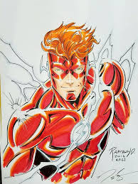 Wally West By Norm Rapmund Normrapmund Theflash Flash Wallywest Teentitans Youngjustice Kidflash Justice Flash Drawing Wally West Rebirth Dc Comics Art