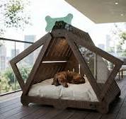 WLO® Natural Oak Gabled Dog Crate – Furniture-Style Indoor Dog Kennel -  Size 1