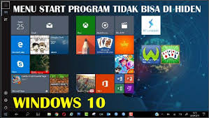 Hal ini mungkin karena ada update yang membuat input pada program tersebut menjadi off. Menu Start Program Tidak Bisa Dihiden Pada Windows 10 Miraclewijaya Com