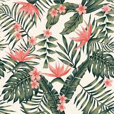 Amazing floral allover pattern, with large beautiful. Beach Cheerful Seamless Pattern Wallpaper Of Tropical Dark Green Royalty Free Cliparts Vectors And Stock Illustration Image 83232171