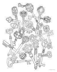Download and print free skeleton key coloring pages. Coloring Page Digital Download Skeleton Keys Secret Etsy
