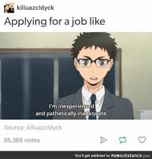 Please Hire Me Haikyuu Haikyuu Meme Haikyuu Anime