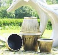 Factory Outlet Customization China Traditional Flower Pots Bronze Roman  Plastic Garden Pots