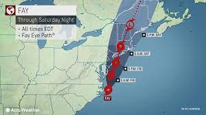 Tropical storm fay was the first tropical cyclone to make landfall in the u.s state of new jersey since irene. Record Breaking Tropical Storm Fay Forms Off Atlantic Coast Wusa9 Com
