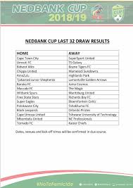 No data available for current selection. Official Psl On Twitter Nedbankcup Last 32 Draw Results