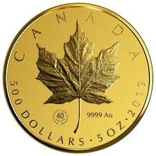 2019 500 Gold Maple Leaf Pure Gold Coin Gold Coins Gold Bullion Coins Coins