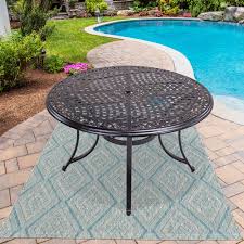 Many of the largest retailers and department stores to simplify your search, we've rounded up the 11 best places to buy outdoor patio furniture this year, along with some of our personal favorites from each. Fleur De Lis Living 48 Round Patio Dining Table With Umbrella Hole Aluminum Top Outdoor Furniture Wayfair