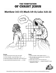 Matthew 4 Jesus Tempted Sunday School Crossword Puzzles The Story Of Jesus Tempted Is A Sunday School Lessons Sunday School Crossword Sunday School Worksheets
