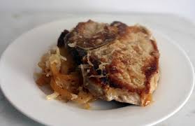 1 medium yellow onion chopped shopping list. Baked Pork Chops And Sauerkraut Recipe Everyday Eileen