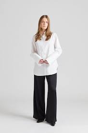 High Cuff Tuxedo Shirt White