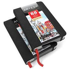 The soft cover moleskine notebook has a flexible, yet sturdy cover that adapts to the movements of the body and fits comfortably in any pocket. Mini Sketchbook 3 5 X 5 5 88 Pages Pack Of 2 Arteza