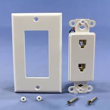 When you request service for a phone, internet connection, or cable tv, you may need to provide the jack number on the wall plate. 20 Leviton Ivory Decora Dual Telephone Wall Plates Duplex Phone Jacks C2447 I For Sale Online Ebay