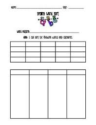 Spelling Word Sort Spelling Words Word Sorts Word Work