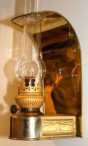 Very beautiful old brass anchor ship oil lantern our lamp. Brass Hanging Kerosene Lamp With Glass Hurricane Shade