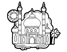 Coloring Page Taj Mahal To Color Online Coloringcrew Com Coloring Pages India Crafts Taj Mahal
