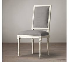 Vintage French Square Back Fabric Side Chair Dining Chairs Side Chairs Wrought Iron Patio Chairs