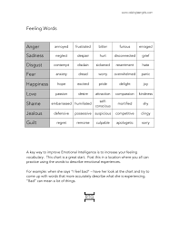 Rtg Feeling Word Chart By Katie Deloach Issuu