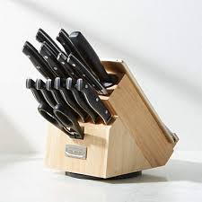 Selecting the best kitchen knife set depends on several factors, including your budget, how you cook, and the amount of space in your kitchen. Cuisinart 15 Piece Knife Set With Rotating Cutlery Block And Tablet Stand Reviews Crate And Barrel