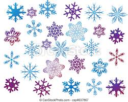 A small piece of snow that falls from the sky. Snowflakes On White Canstock