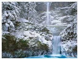 Multnomah falls is easily the columbia river gorge's most famous waterfall and could very well be multnomah falls when we first saw it in late march 2009 when it was swollen by a late winter storm. Steve Terrill Multnomah Falls In Winter Art Print Contemporary Fine Art Prints By Art Of Place Houzz