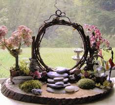 Miniature Fairy Zen Twig Moon Gate Peace Garden With Accessories Hand Made Usa Mossandrosesfairy Fairy Garden Crafts Miniature Fairy Gardens Fairy Garden Diy