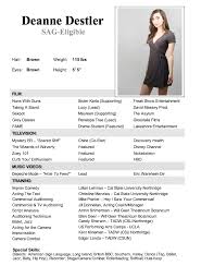 acting resume template