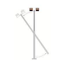2 that are 4' tall, 2 that are 6' tall and 2 that are 8' feet tall. Winch Counterbalance Base Hinged Columns Lamp Post