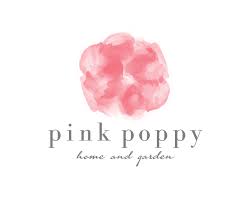 Logo Design Pink Poppy Home And Garden Pink Poppies Dessert Logo Logo Design