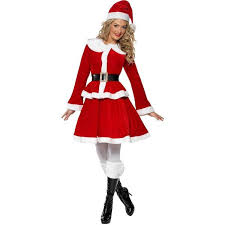 Womens Two Piece Belt Long Sleeve Christmas Santa Costume Red 39 Liked On Polyvore Featuring Fancy Dress Costumes Costumes For Women Christmas Fancy Dress