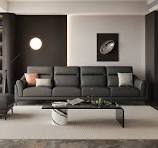 Set Sofa Kulit 3 Tempat Duduk Warna Krem Gaya Nordic PS108-B ...