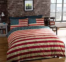 Get the look of trendy bedroom sets you desire for an untouchable value. Queen Size 230 X 220cm Uk King Size American United States Flag Reversible Cotton Blend Blue Comforter Duve Americana Home Decor American Flag Bedroom Home
