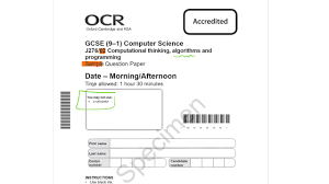 A glossary which covers the key terminologies of the module. Ocr 9 1 Gcse Computer Science Specimen Paper 2 Walkthrough Youtube