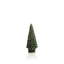 Shop Black Friday Deals On 7 Tall Gold Trim Christmas Tree Candle Green Set Of 3 Overstock 23136594