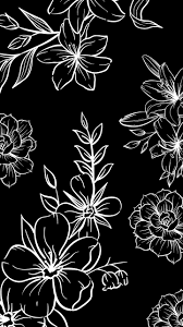 The best selection of royalty free black and white floral pattern vector art, graphics and stock illustrations. Pin By Odette Tokam On Black Background Art Iphone Wallpaper Pattern Flower Phone Wallpaper Apple Watch Wallpaper