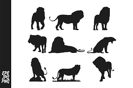 Download 9 Lion Silhouette Bundle Graphic By Arief Sapta Adjie Creative Fabrica Lion Silhouette Silhouette Watercolor Art PSD Mockup Templates