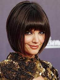 Katie Holmes Bob Haircut With Bangs Haircuts With Bangs Long Bob Haircut With Bangs