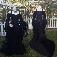 Plus Size 2 26w Gothic Lace Wedding Dress Formal Long Sleeve Lace Up Bridal Gown Gothic Wedding Dress Short Wedding Dress Lace Wedding Dress Vintage