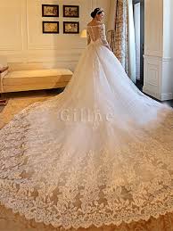 Einmal in ihrem leben ein solches kleid zu tragen, ist der traum vieler frauen. Duchesse Linie Atemberaubend Kathedral Schleppe Pompose Besonderes Brautkleid Gillne De