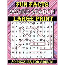 Print this florida word search and other worksheets to teach your children or students the vocabulary related to this southern state. Buy Fun Facts Word Search For Adults 80 Word Search Large Print Puzzles For Adults Word Search For Seniors Word Find Puzzles For Adults Word Search Puzzle Book