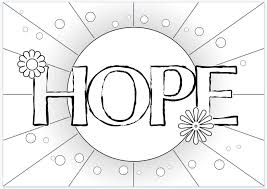Download or print the image below. Words Of Hope Coloring Pages