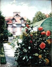 Image Gustave Caillebotte The Dahlias Garden At Petit Gennevilliers Gennevilliers Illustrations Sur Toile Affiche Artistique