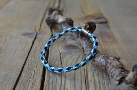 Black And White Bracelet Japanese Friendship Bracelet Blue Black White Kumihimo Blue Bracelet Kumihimo Bracelets Bracelets