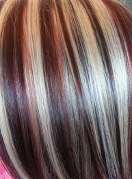 Keep in mind that once the hair has been bleached and you dye on top of it, there is a good chance that it will be far too damaged to even look good. Red Blonde And Brown Highlights And Lowlights Hair Styles Red Hair With Blonde Highlights Red To Blonde