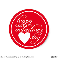 Happy Valentine S Day Classic Round Sticker Zazzle Com In 2021 Valentine Paper Crafts Happy Valentine Happy Valentines Day