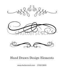 Vector Design Element Beautiful Fancy Curls And Swirls Divider Or Underline Design Black Ink Lines Can Be Placed On Any Vector Design Fancy Design Elements