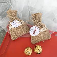 Personalized Candy Bag Wedding Return Gift Girl Boy Baby Shower Favors Chocolate Boxes Packaging Jewelry Burlap Bag With Lace Gift Bags Wrapping Supplies Aliexpress